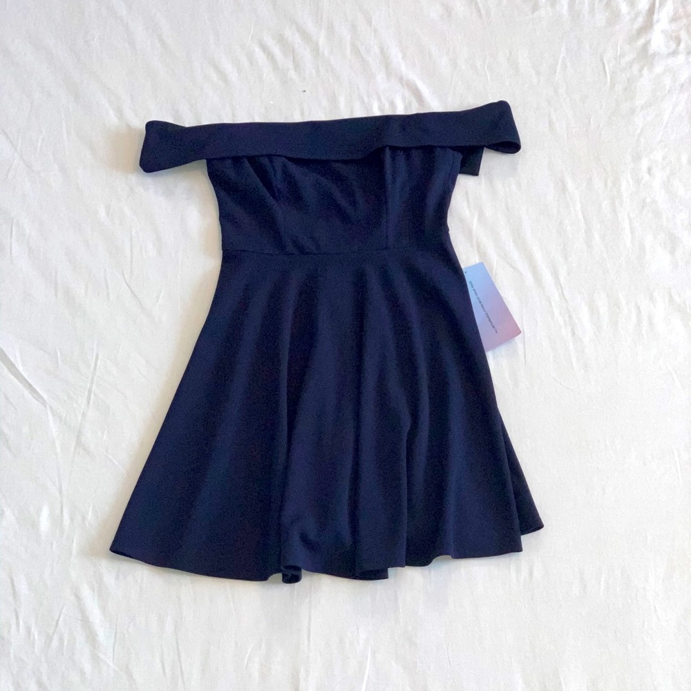 Off the shoulder cocktail dress